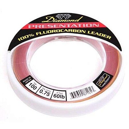 Momoi Diamond Presentation Fluorocarbon Leader Material 30Lb 100Yd Clear 87130